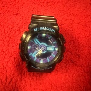 Casio G-Shock Black, Purple and Blue Watch
